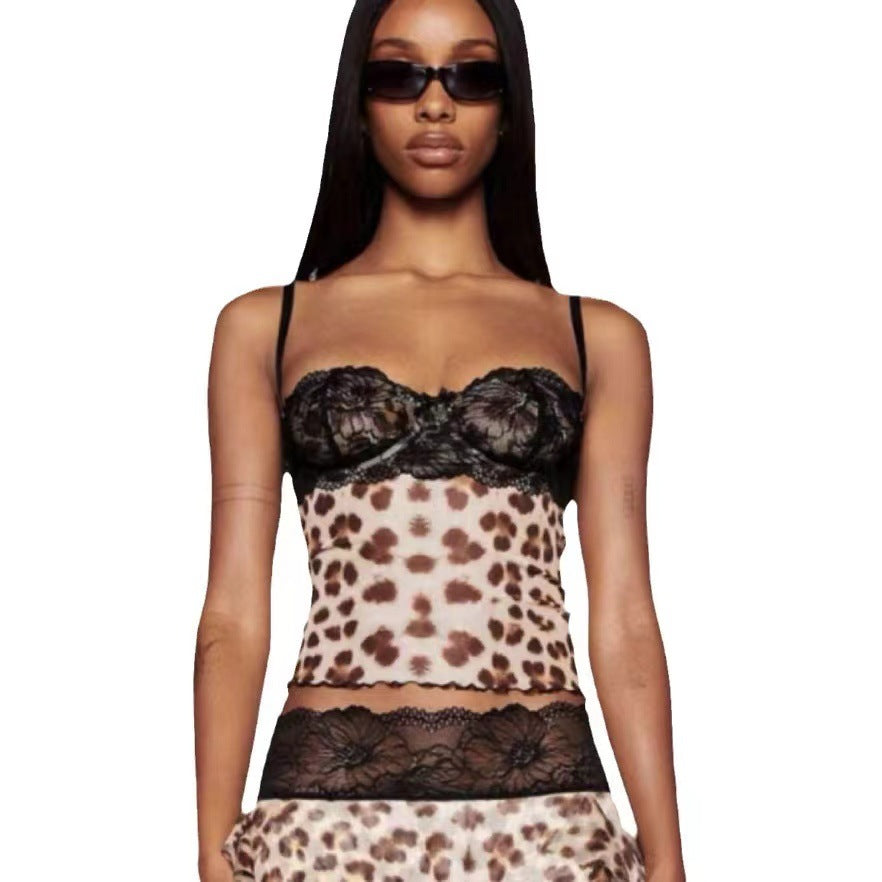 Damen Minirock mit eleganten Spitzenakzenten EB