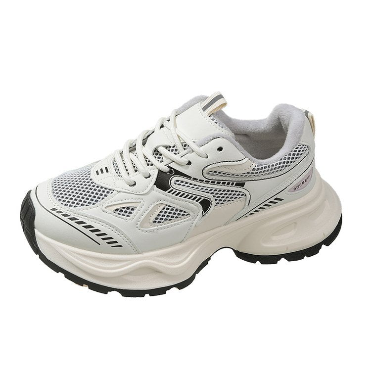 Damen sportliche Sneakers mit atmungsaktiver Mesh-Oberfläche und robustem Sohlenprofil EB