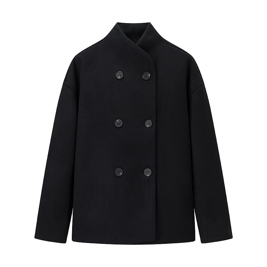 Damen Übergangsjacke mit doppelter Knopfleiste und weichem Stoff EB