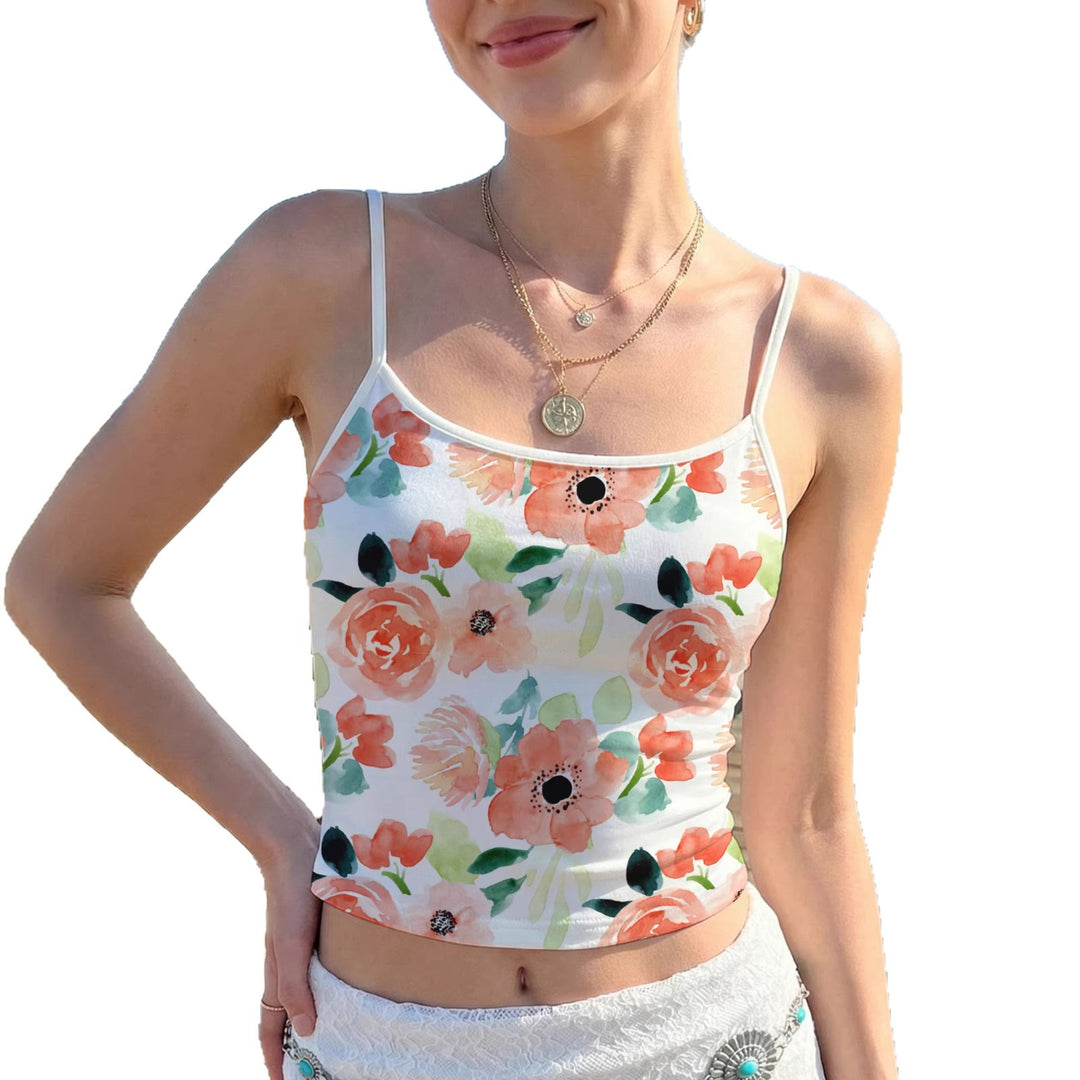 Damen Crop-Top mit buntem Mandala-Design EB