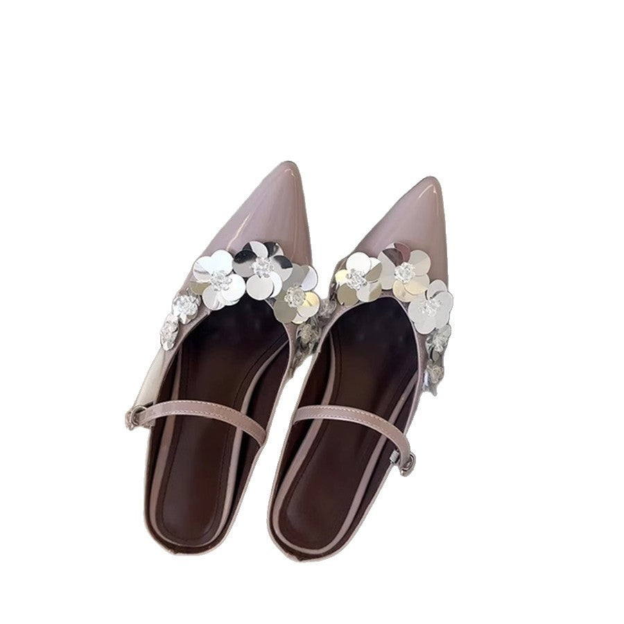 Damen Slingback-Pumps mit floralem Strassbesatz und elegantem Design EB