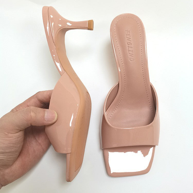 Damen elegante High Heel Sandalen mit blockierendem Design EB