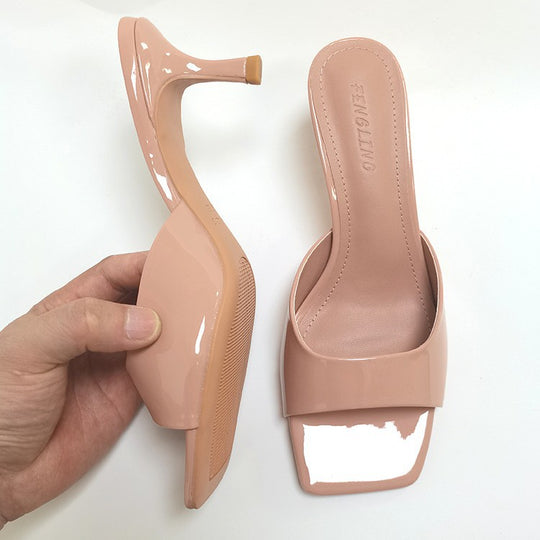 Damen elegante High Heel Sandalen mit blockierendem Design EB