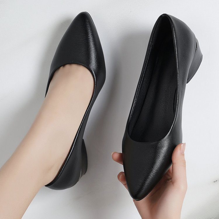 Damen Spitze Pumps mit niedrigem Blockabsatz und eleganter Form EB