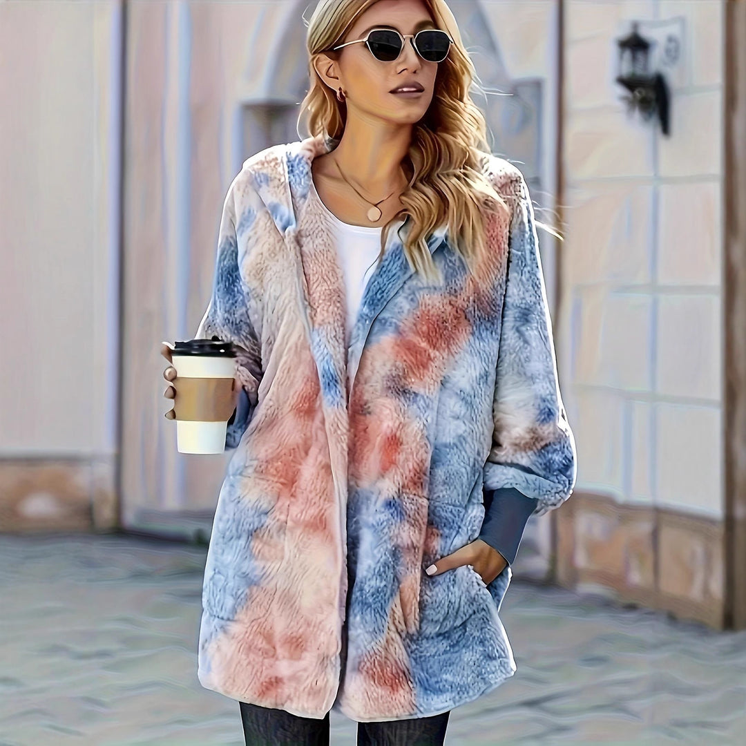 Damen Kapuzenjacke aus kuscheligem Teddyfell EB