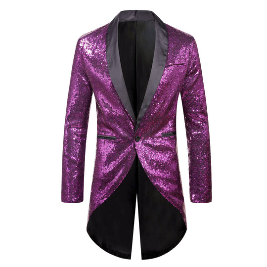 Herren eleganter Paillettenblazer mit luxuriösen Details EB