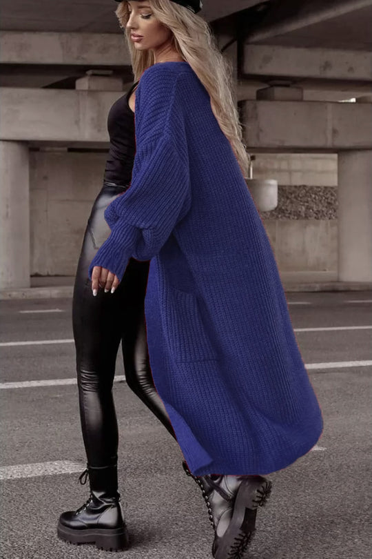 Damen Strickmantel mit lässigem Oversized-Schnitt und praktischen Taschen EB