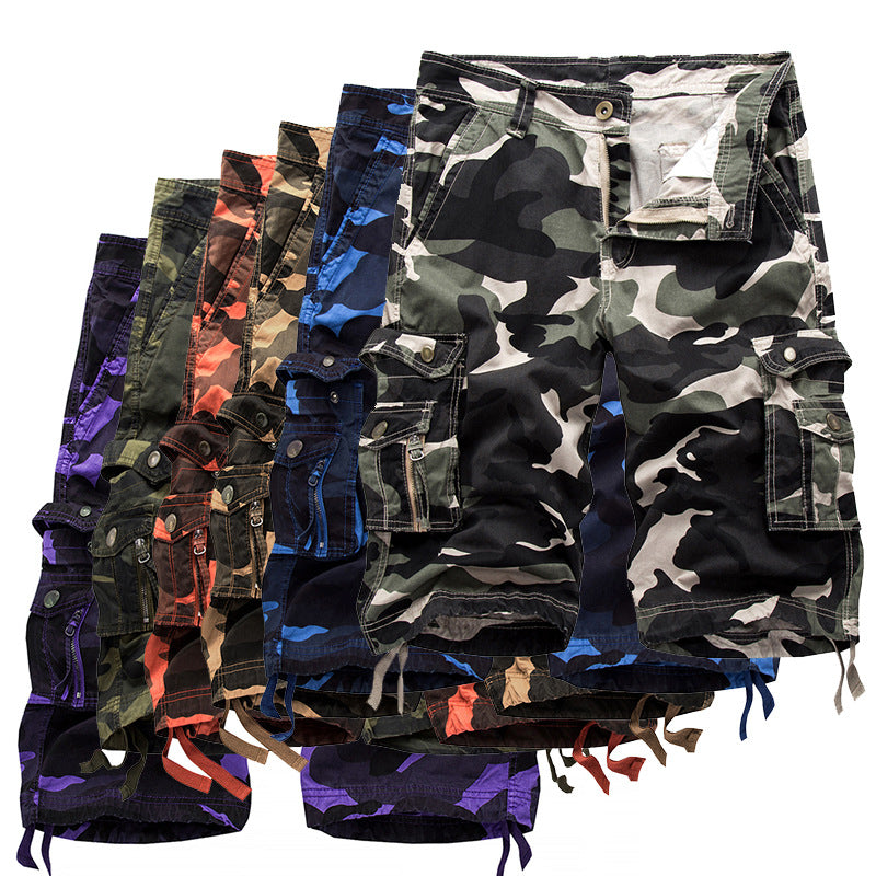 Herren taktische Cargoshorts mit multifunktionalen Taschen und verstellbarem Kordelzug EB