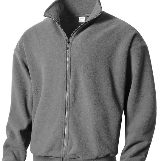 Herren Fleecejacke mit hohem Kragen und durchgehendem Reißverschluss EB