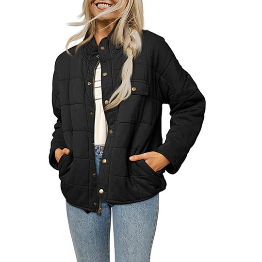 Damen Steppjacke mit dekorativem Knopf EB