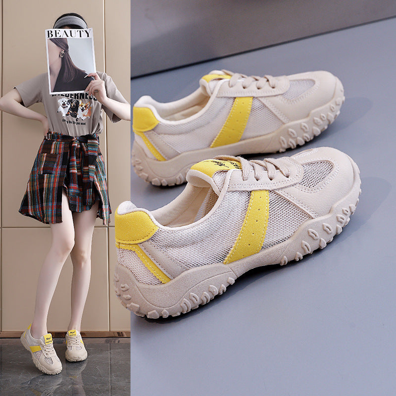 Damen Atmungsaktive Freizeit-Sneakers mit flexiblem Netzmaterial und rutschfester Sohle EB