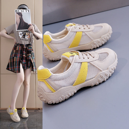 Damen Atmungsaktive Freizeit-Sneakers mit flexiblem Netzmaterial und rutschfester Sohle EB