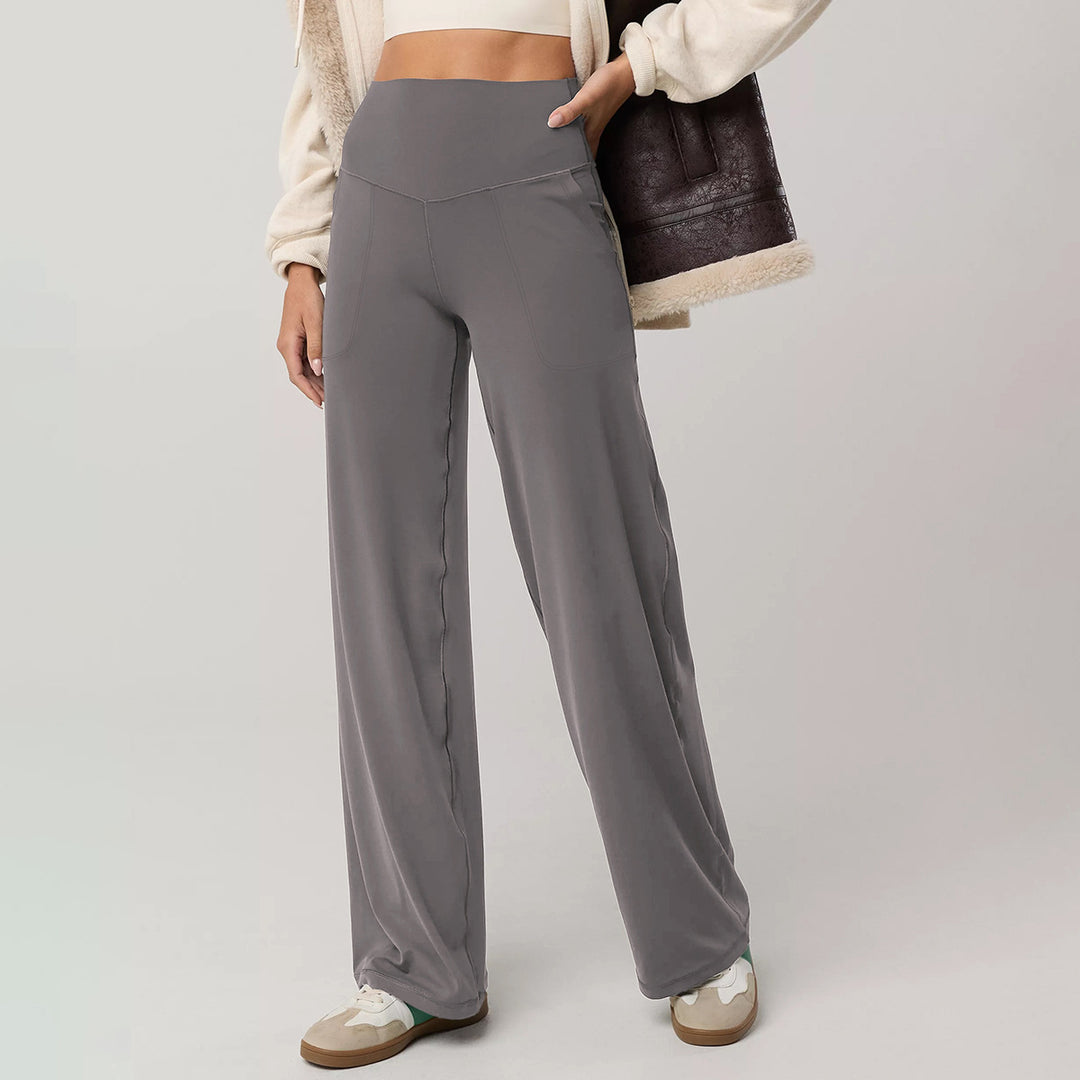 Damen Sportliche Palazzo-Hose mit hohem Bund und komfortablem Schnitt EB