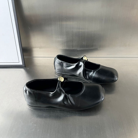 Damen elegante Ballerinas mit dekorativem Riemen und komfortablem Fußbett EB