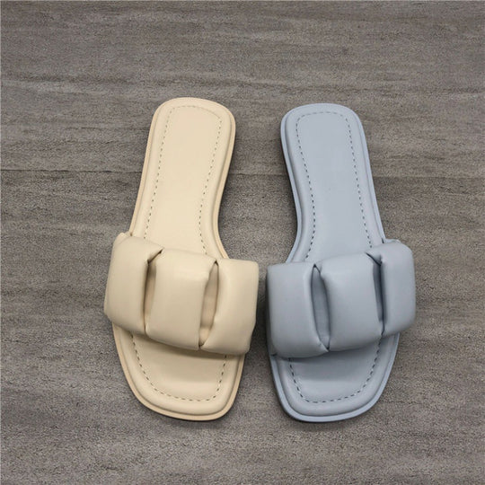 Damen Bequeme Slides mit dekorativem Knotenverschluss EB