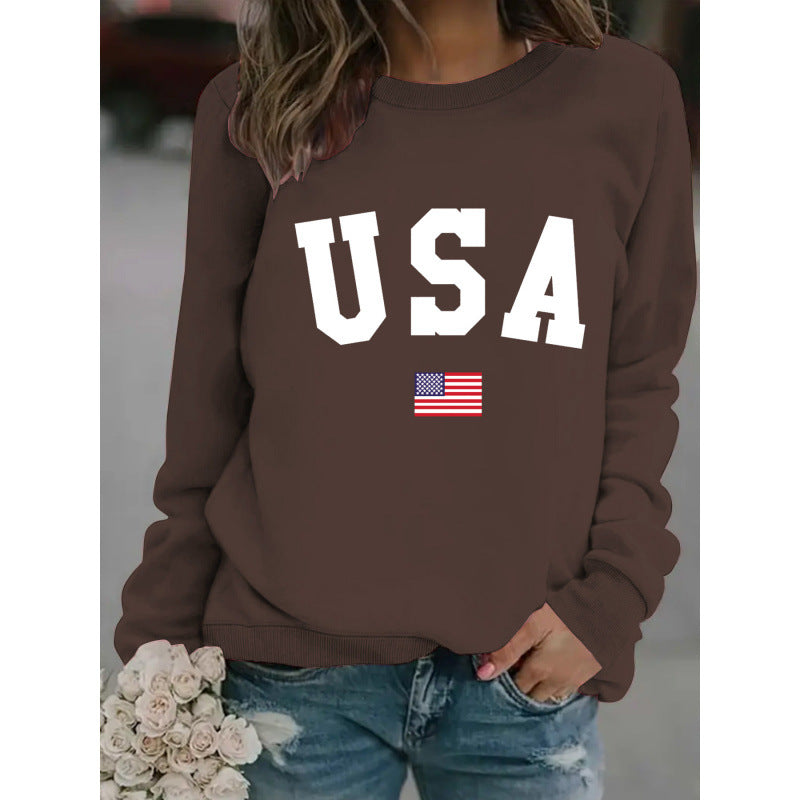 Damen Sweatshirt mit modernem USA-Statement und gemütlicher Passform EB