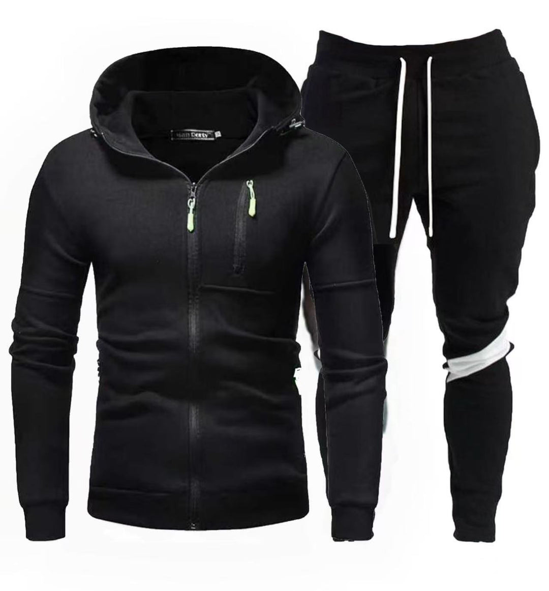 Herren sportliche Kapuzenjacke mit praktischem Reißverschluss und Jogginghose EB