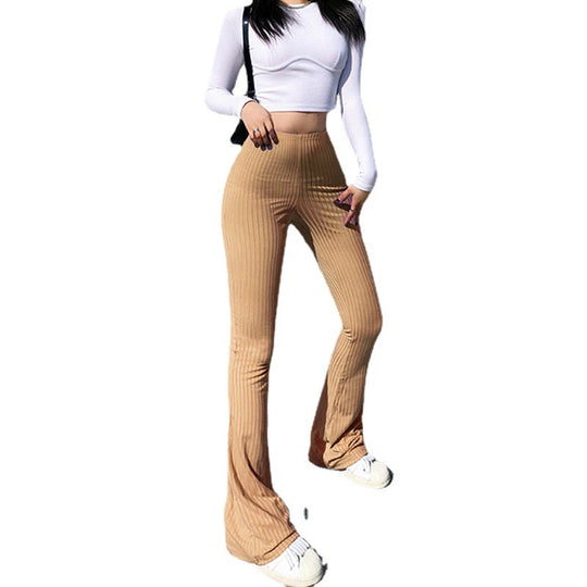 Damen Stretchhosen im eleganten Rippdesign EB