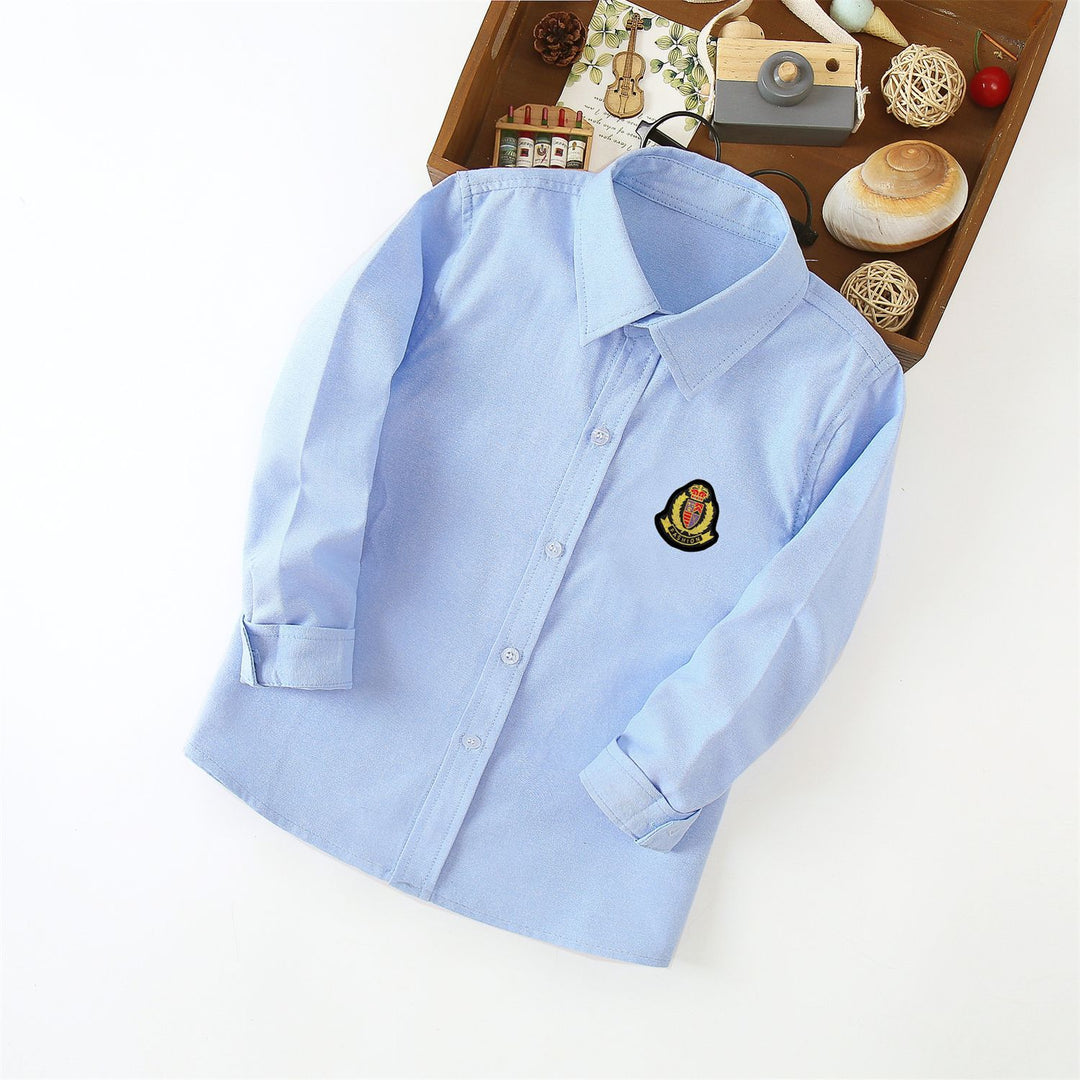 Damen klassisches Langarmhemd mit Wappen EB