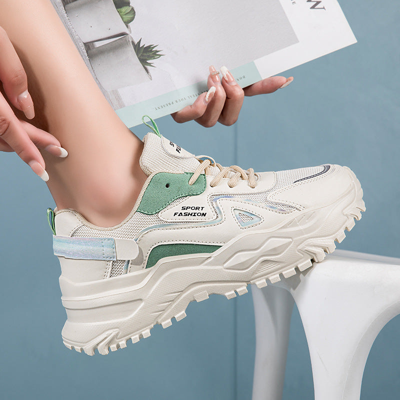 Damen Sportliche Sneakers mit dickem Profil und atmungsaktivem Obermaterial EB