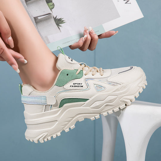 Damen Sportliche Sneakers mit dickem Profil und atmungsaktivem Obermaterial EB