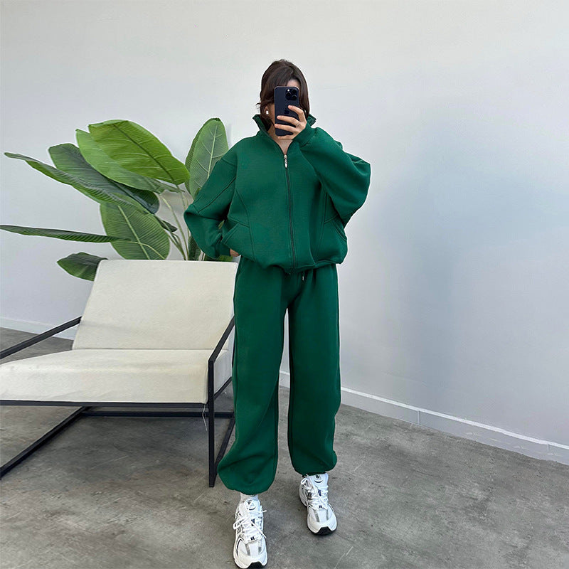 Damen lässiger Zweiteiler mit oversized Hoodie und Jogginghose EB