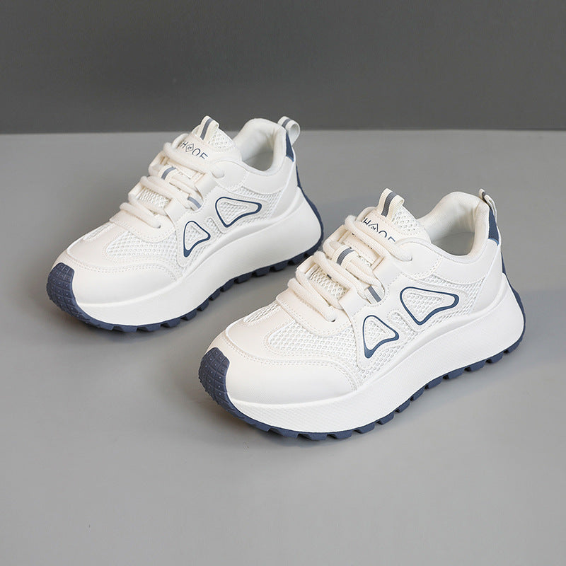 Damen sportliche Sneakers mit atmungsaktiver Mesh-Oberfläche und stoßdämpfender Sohle EB