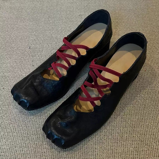 Damen Ballerinas mit modischem Schnür-Design und eleganter Passform EB