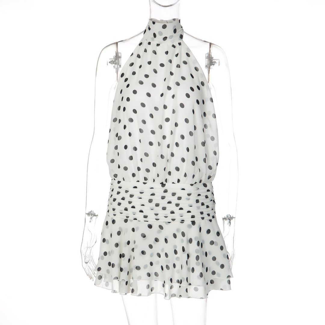 Damen Halterkleid mit verspieltem Punkten EB