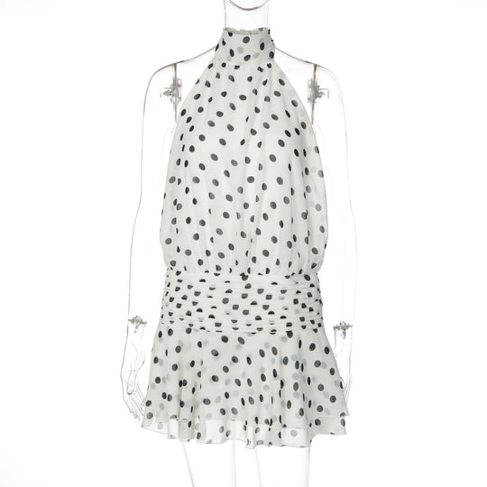 Damen Halterkleid mit verspieltem Punkten EB