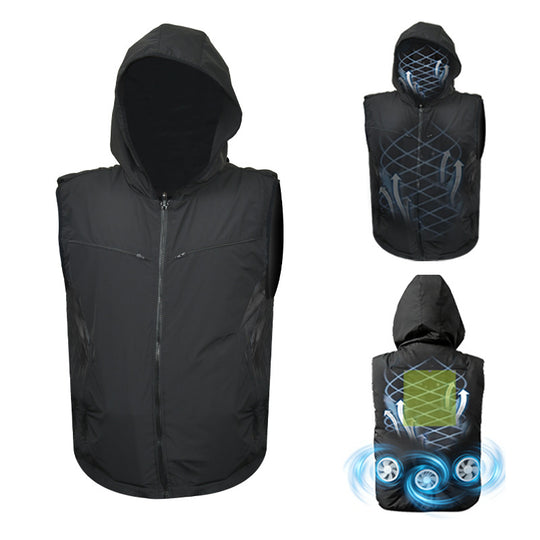Unisex nan kühlweste mit integrierten Ventilatoren und Kapuze R&B