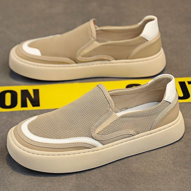 Damen Bequeme Slip-On Sneakers mit atmungsaktiver Mesh-Oberfläche und rutschfester Laufsohle EB