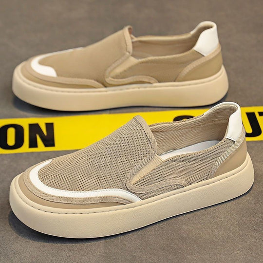 Damen Bequeme Slip-On Sneakers mit atmungsaktiver Mesh-Oberfläche und rutschfester Laufsohle EB