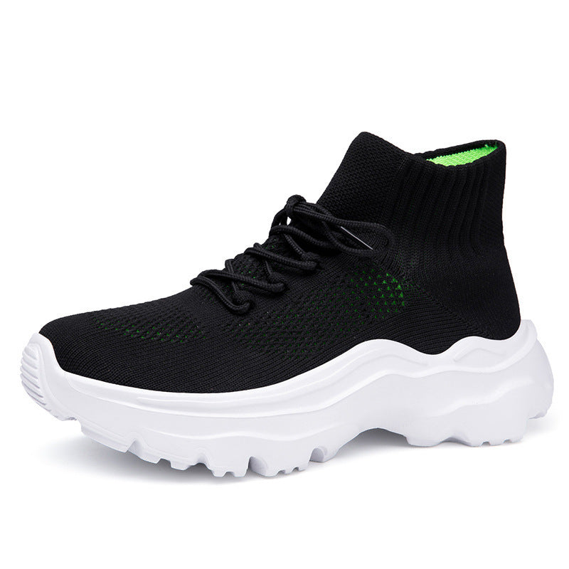 Damen Strick-Sneakers mit hohem Kragen und rutschfester Sohle EB
