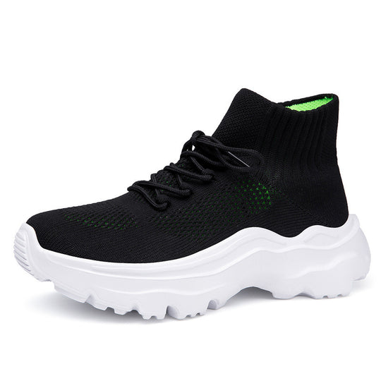 Damen Strick-Sneakers mit hohem Kragen und rutschfester Sohle EB