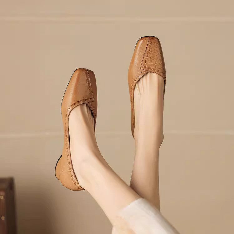 Damen elegante Ballerinas mit modischem Nahtdesign EB