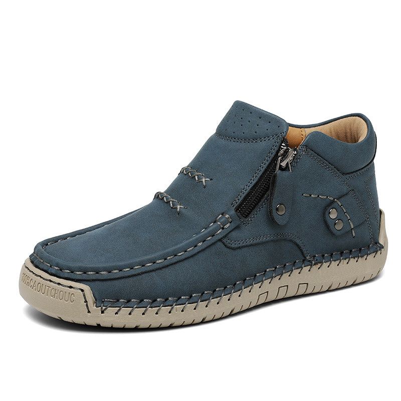 Herren Bequeme und modische Stiefeletten mit Reißverschluss EB