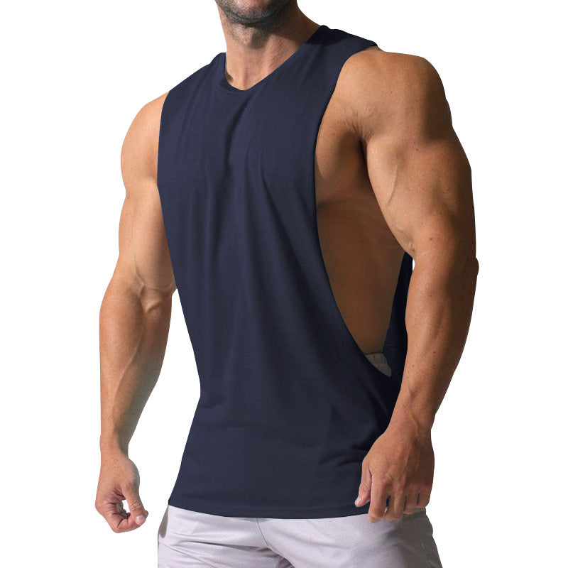 Herren nan Muskelshirt mit extra tiefen Armöffnungen und atmungsaktivem Baumwollmix EB