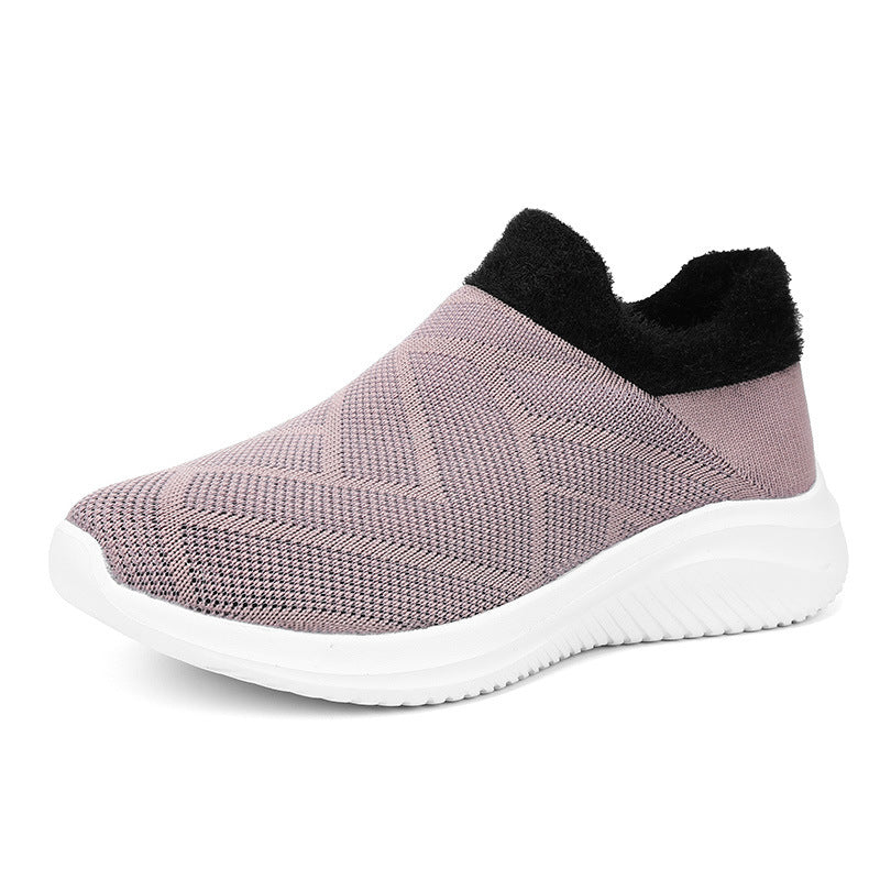 Damen Bequeme Slip-On Sneakers mit warmem Innenfutter EB