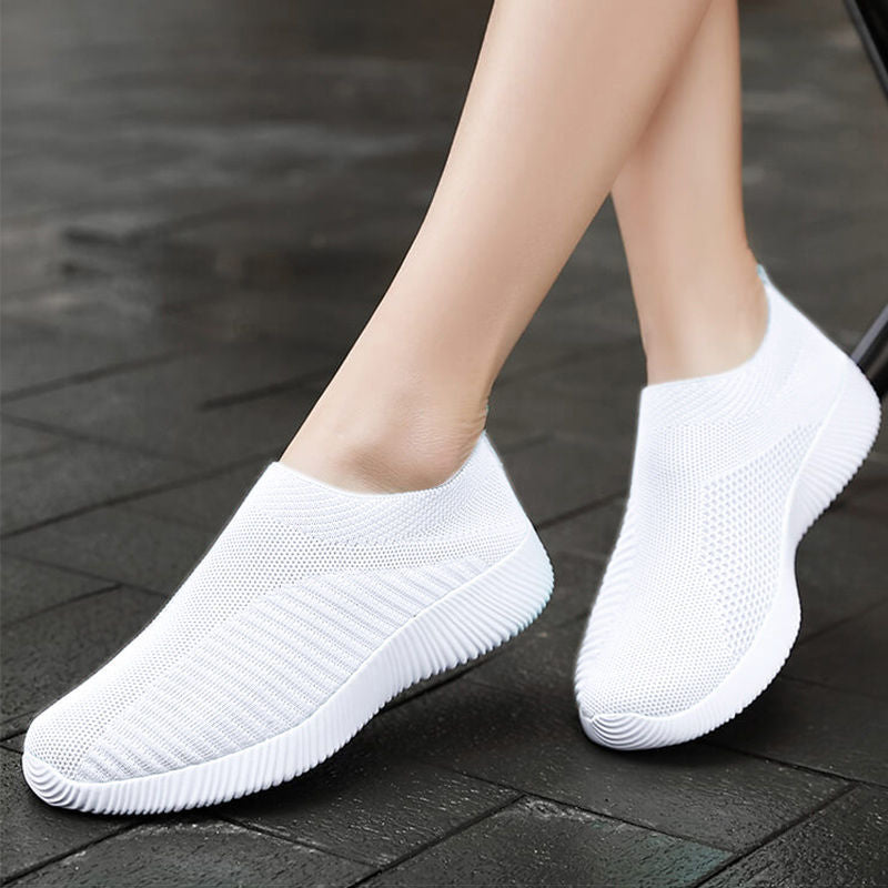 Damen luftige Slip-On Sneakers mit atmungsaktivem Design EB