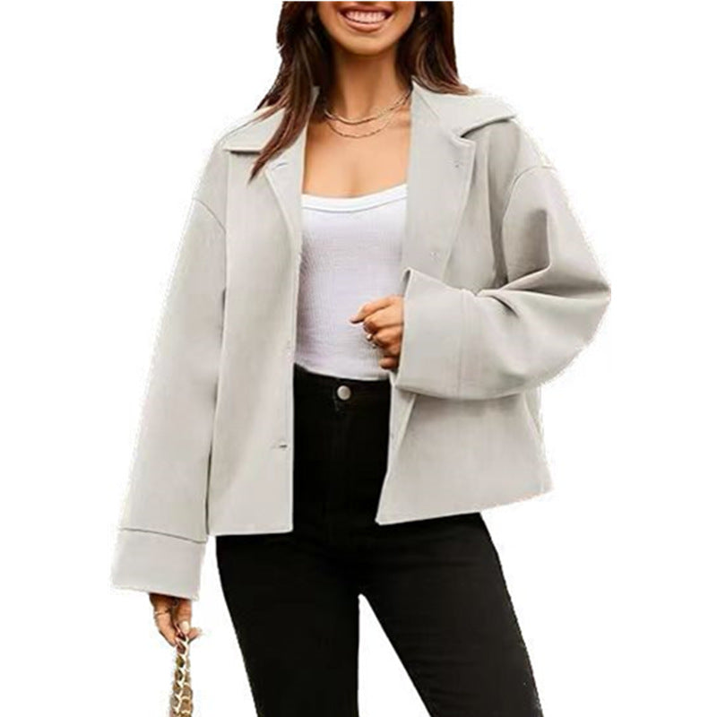 Damen Modische Oversized Blazerjacke mit schickem Schnitt EB