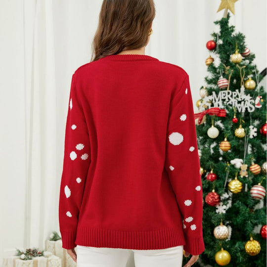 Damen Pullover mit festlichem Reindeer-Design EB