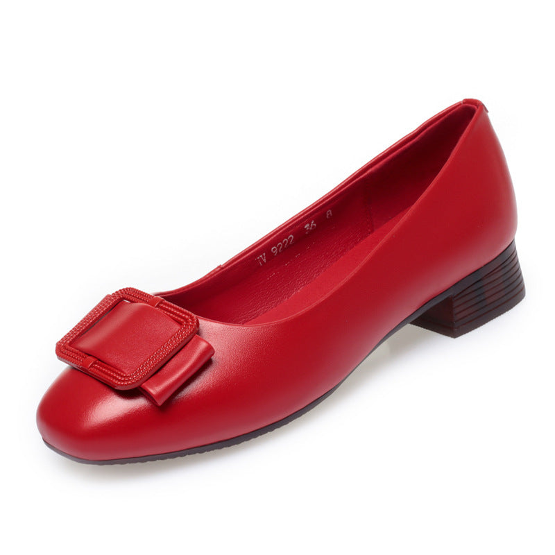 Damen Komfortable und elegante Ballerinas mit modischem Schnallen-Detail EB