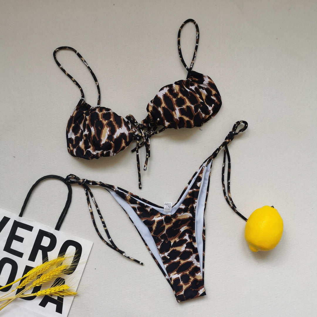 Damen Triangel-Bikini mit regulierbaren Bindebändern EB