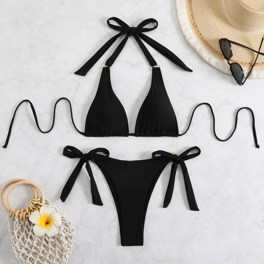 Damen Bikini-Set mit schickem Halterneck und verstellbaren Bändern EB