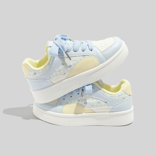 Damen Sneakers mit floralem Allover-Druck und bequemer Sohle EB