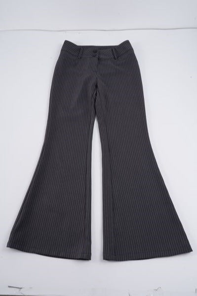 Damen Flared Jeans mit modischem Streifenmuster und hohem Bund EB