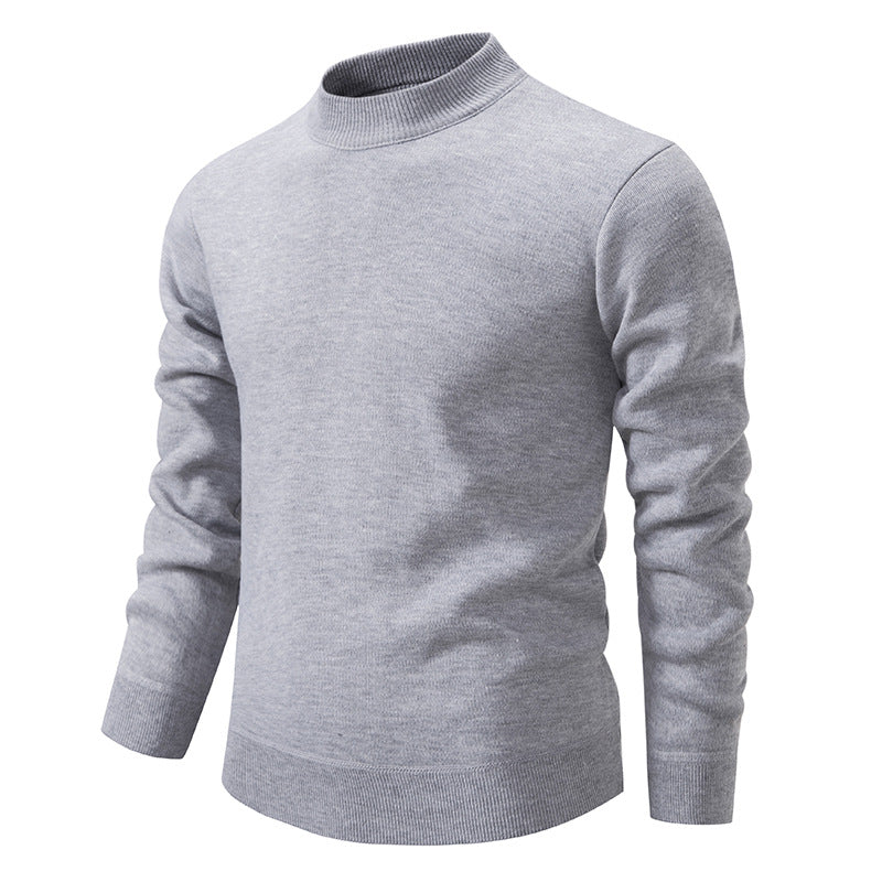 Herren Hochwertiger Strickpullover mit modernem Stehkragen EB