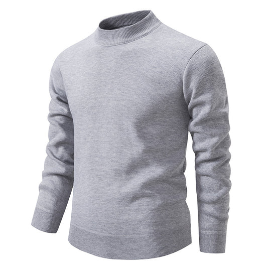 Herren Hochwertiger Strickpullover mit modernem Stehkragen EB
