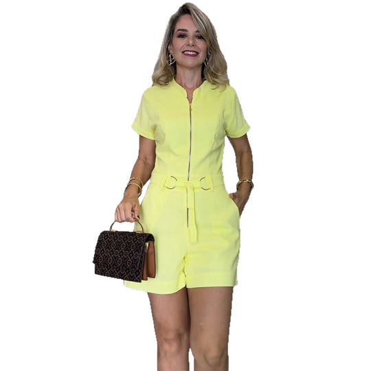 Damen Jumpsuit mit taillierendem Schnitt und elegantem Reißverschluss EB